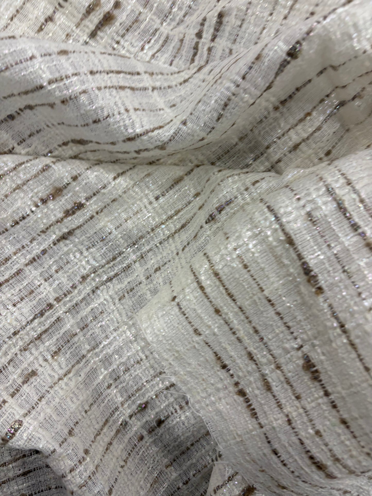 EDDY 010 shiny tweed white/brown
