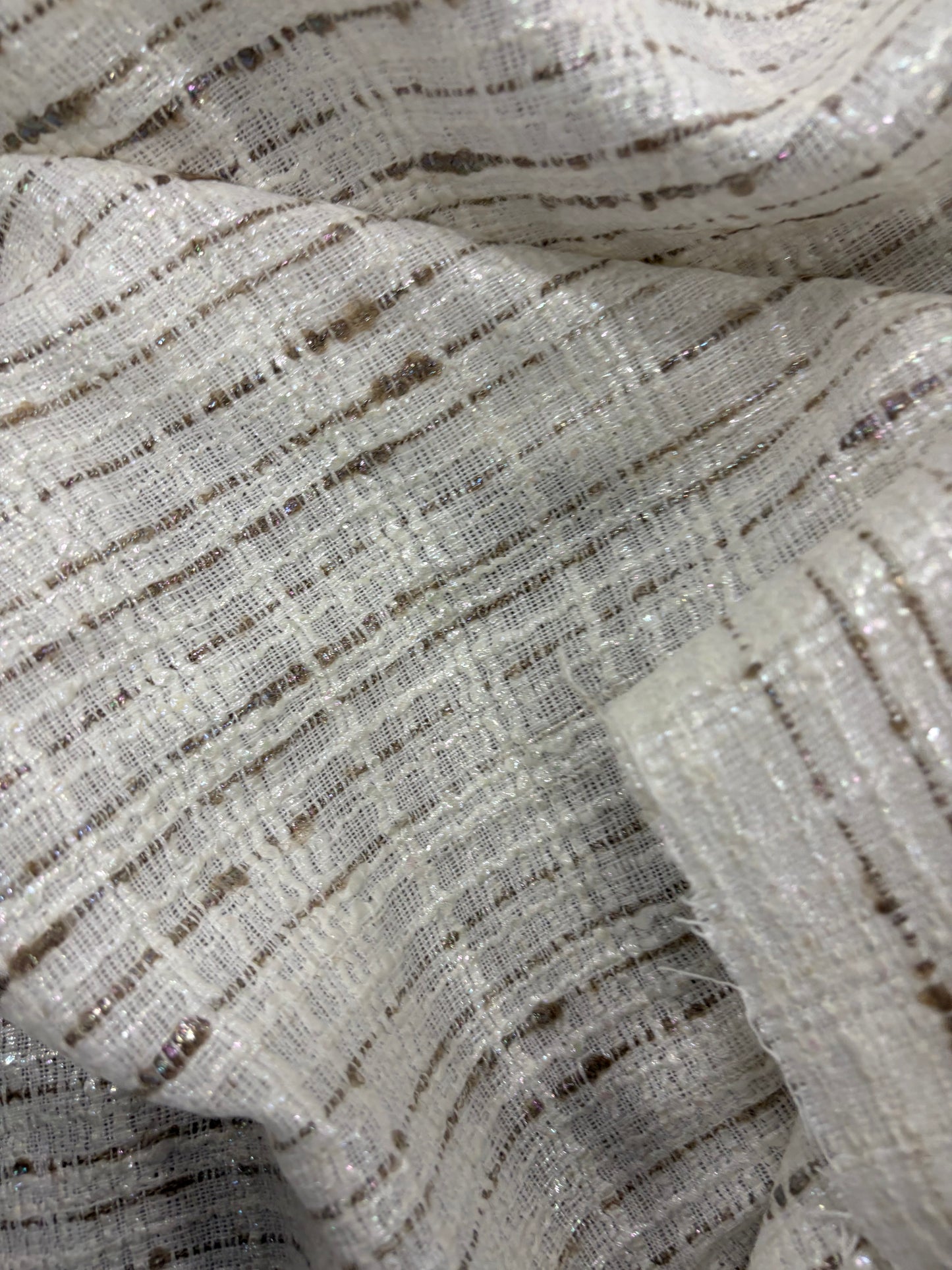 EDDY 010 shiny tweed white/brown
