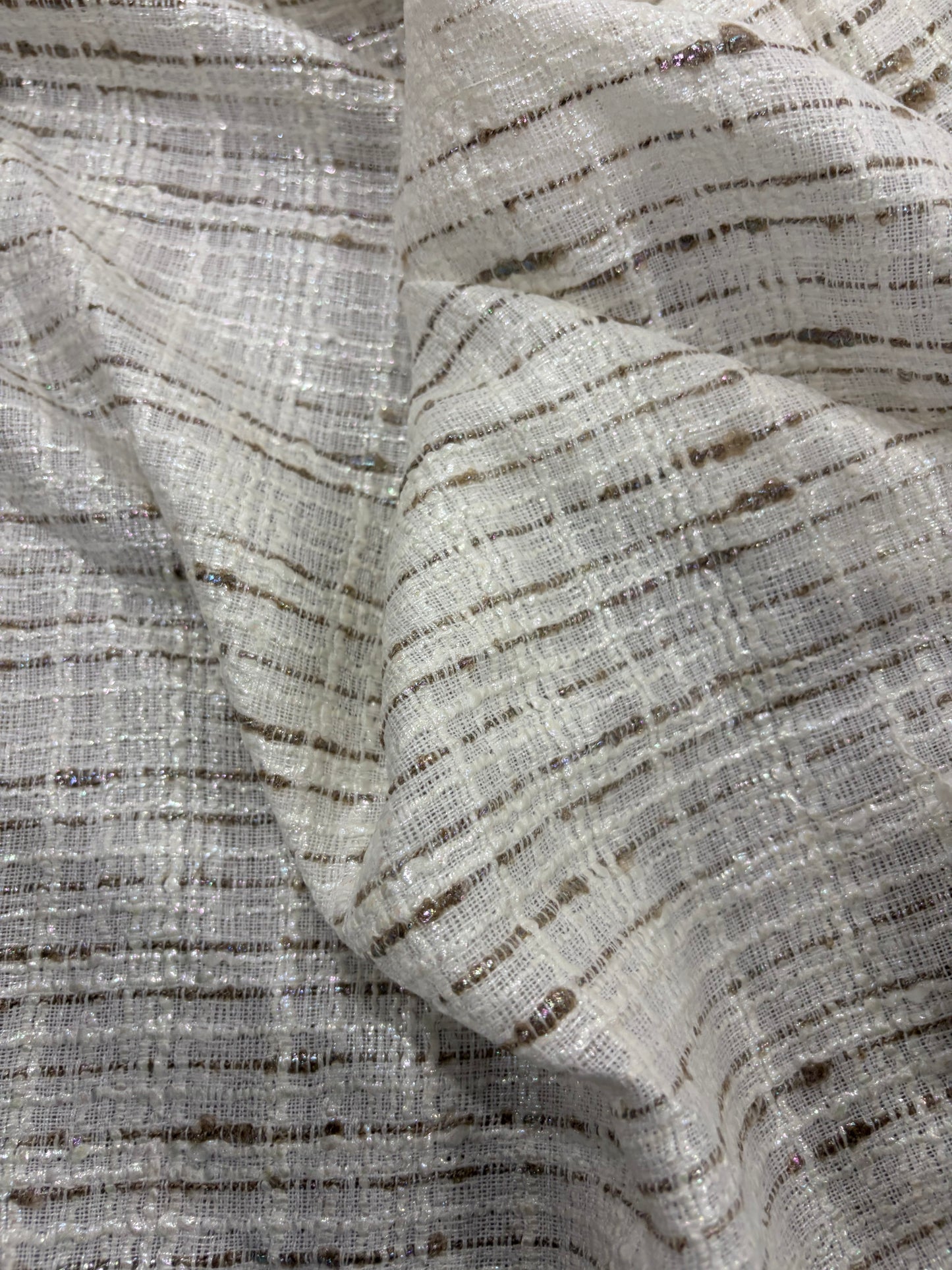 EDDY 010 shiny tweed white/brown