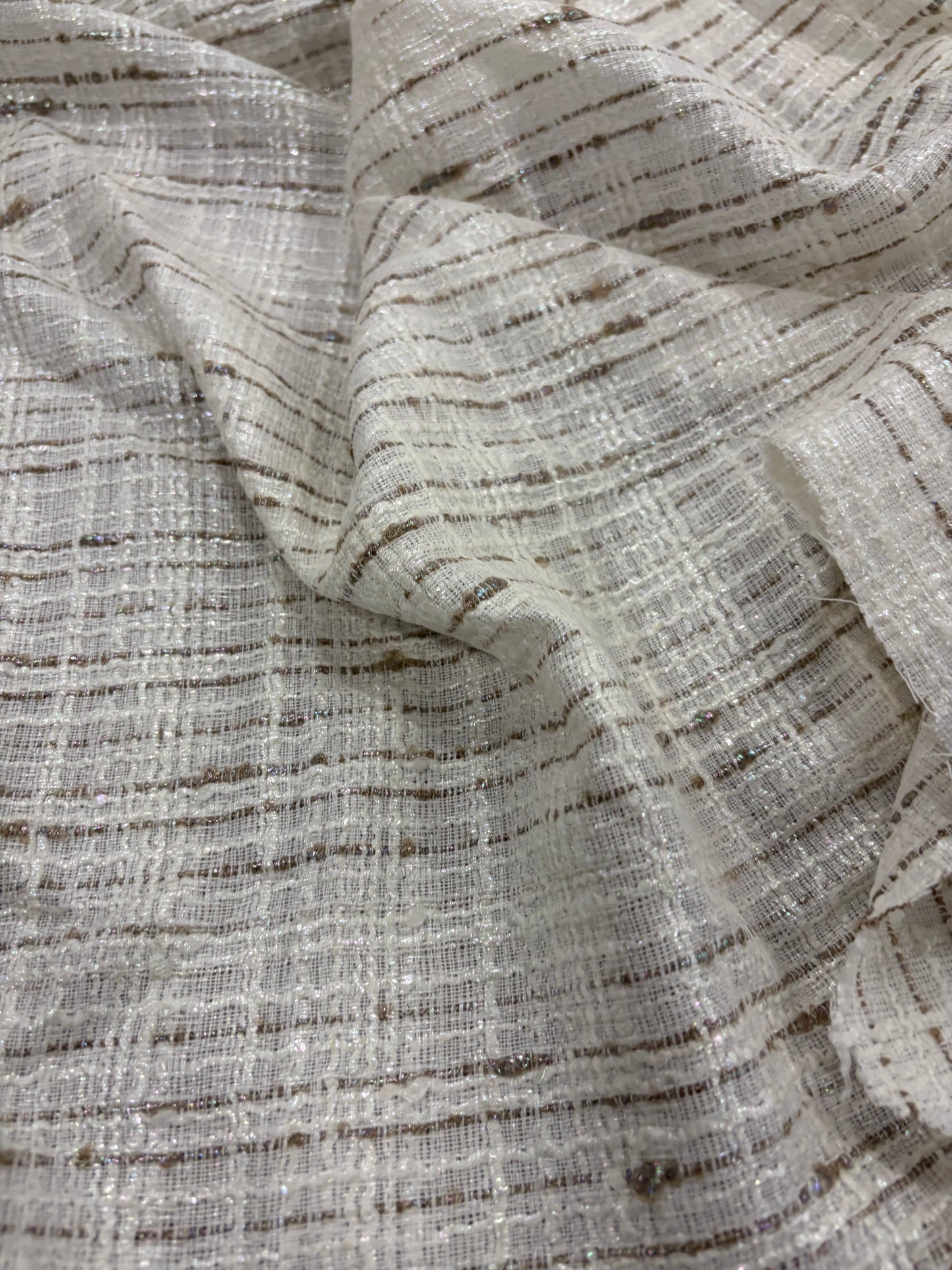 EDDY 010 shiny tweed white/brown