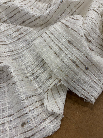 EDDY 010 shiny tweed white/brown