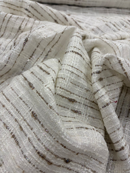EDDY 010 shiny tweed white/brown