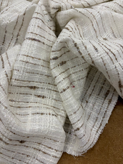 EDDY 010 shiny tweed white/brown