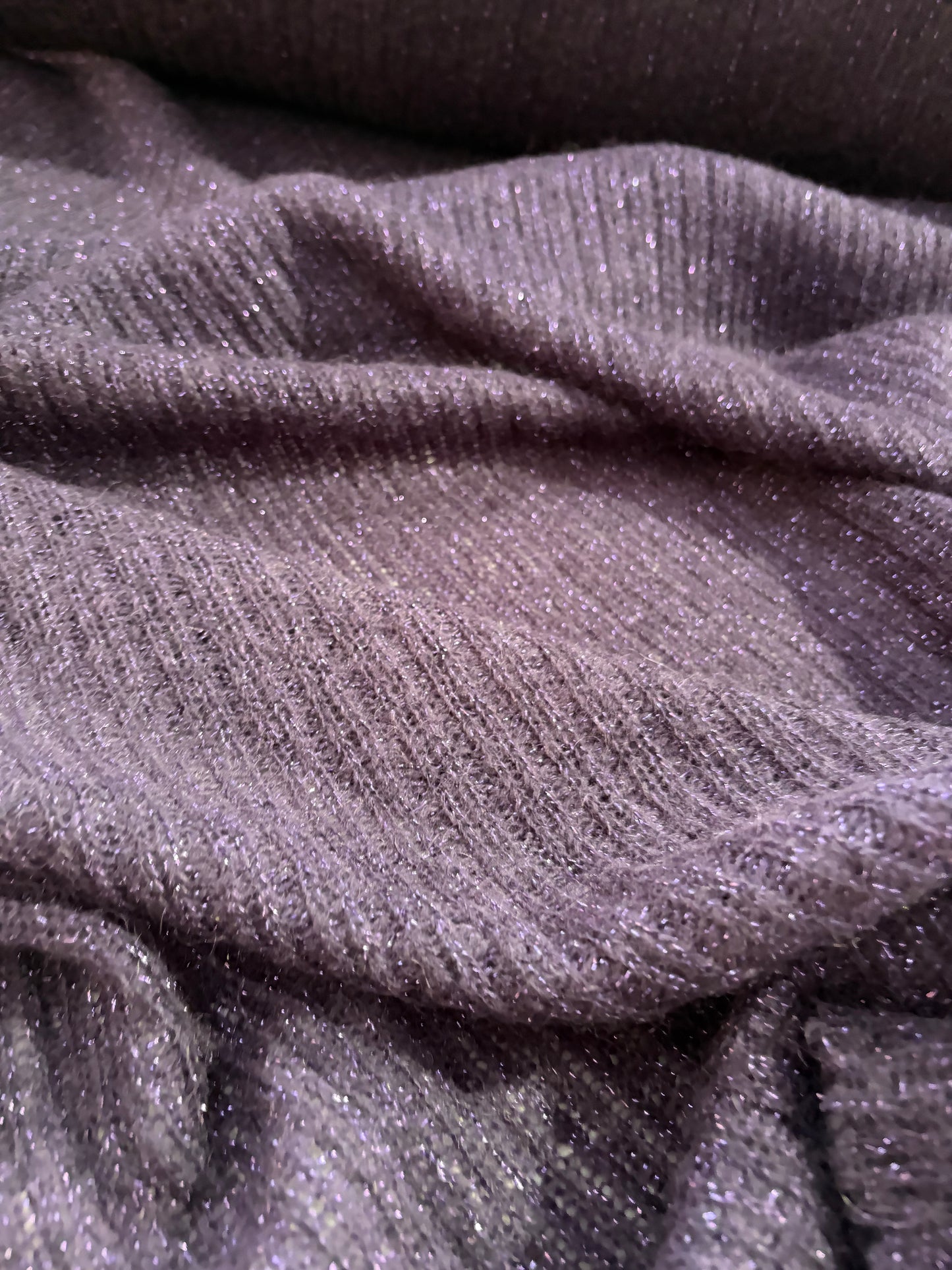 ERICA 045 fantasy knit with mohair and lurex plum