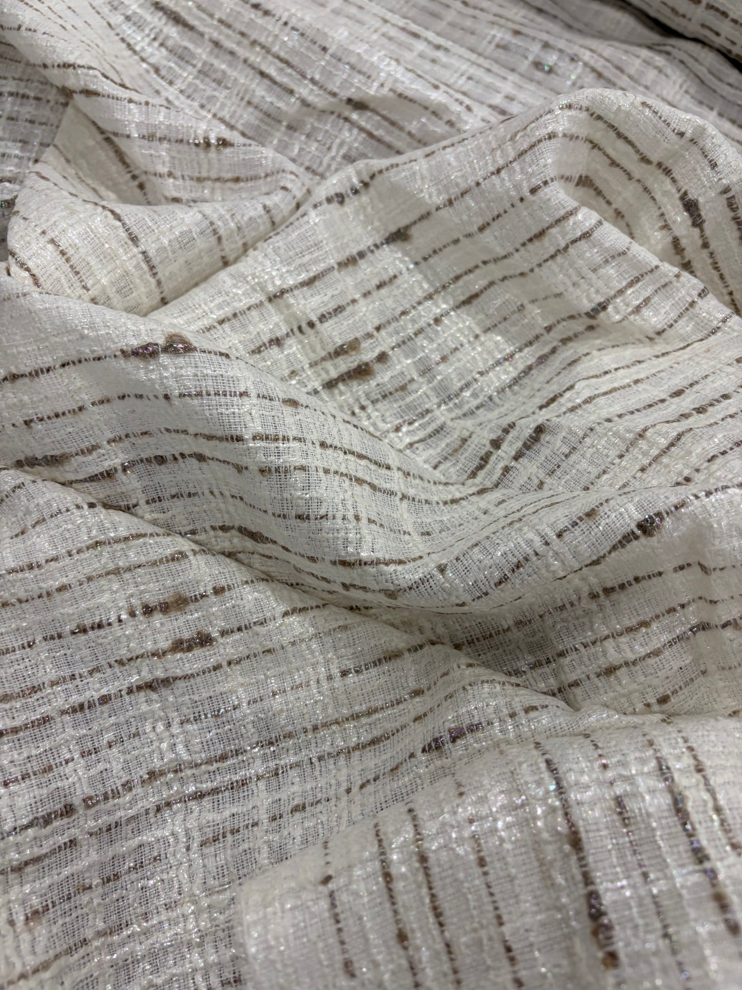 EDDY 010 shiny tweed white/brown