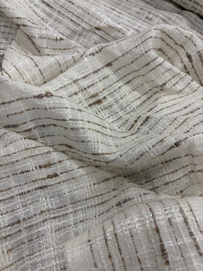 EDDY 010 shiny tweed white/brown