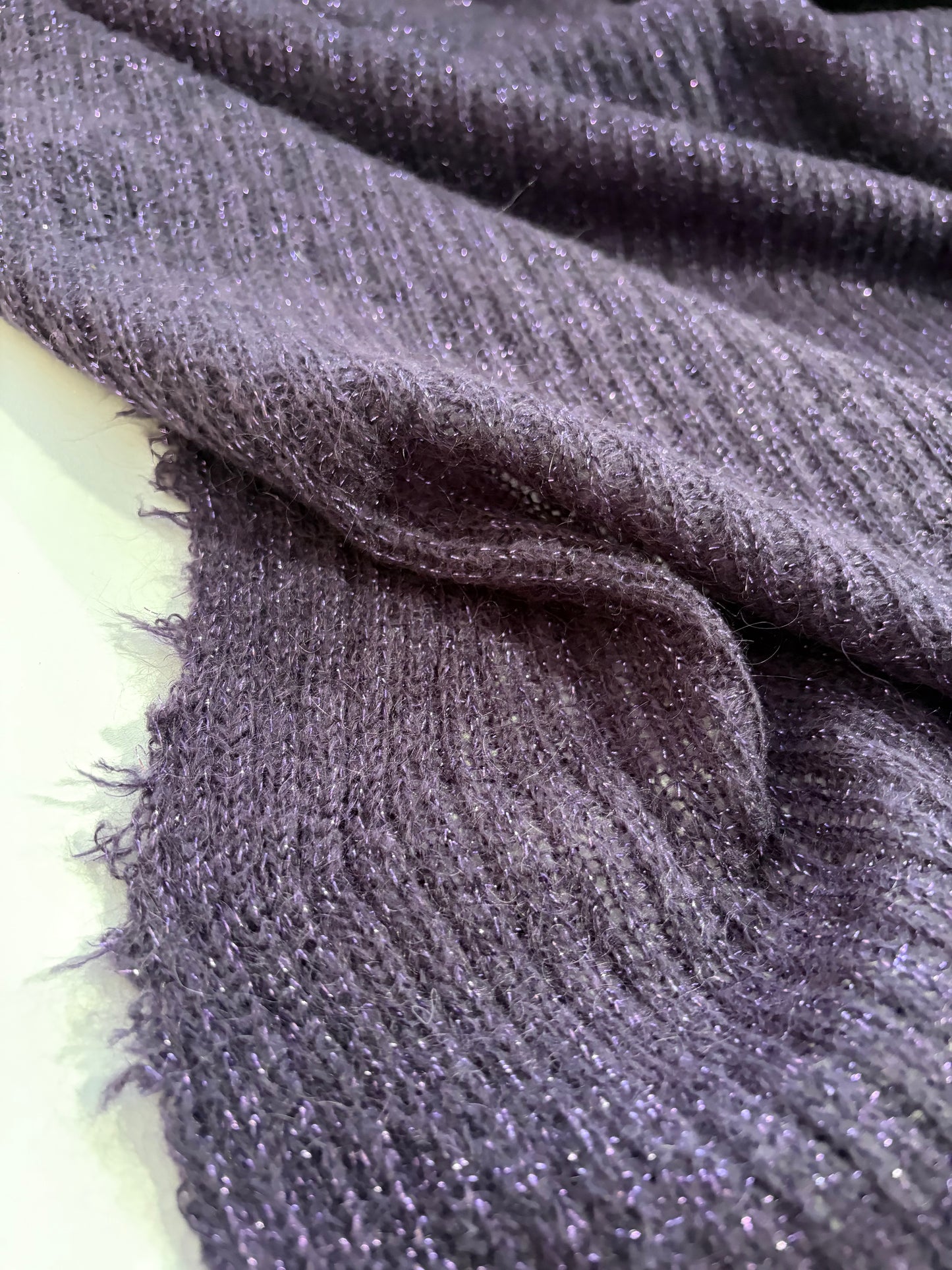 ERICA 045 fantasy knit with mohair and lurex plum