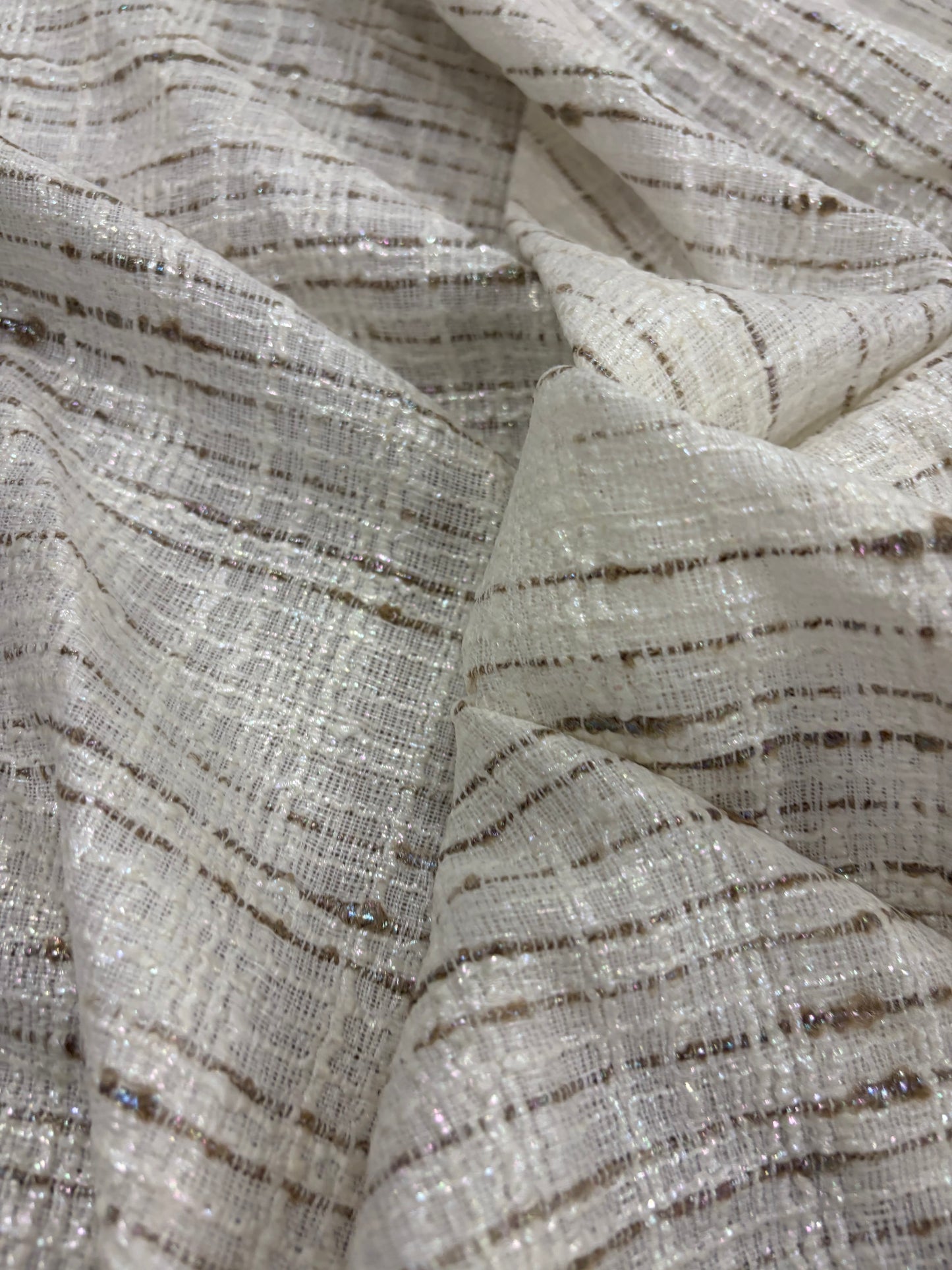 EDDY 010 shiny tweed white/brown