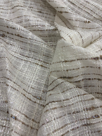 EDDY 010 shiny tweed white/brown