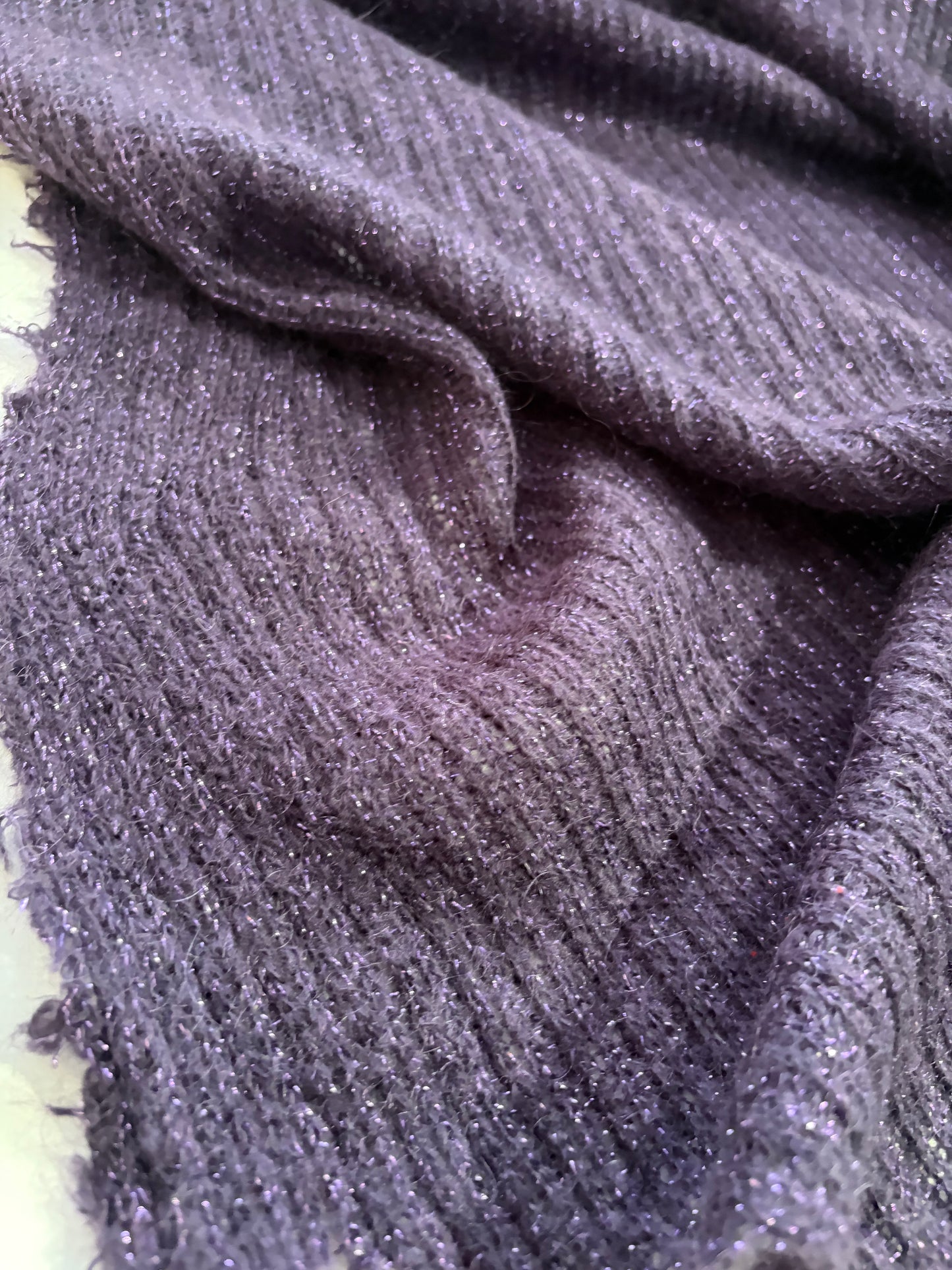 ERICA 045 fantasy knit with mohair and lurex plum