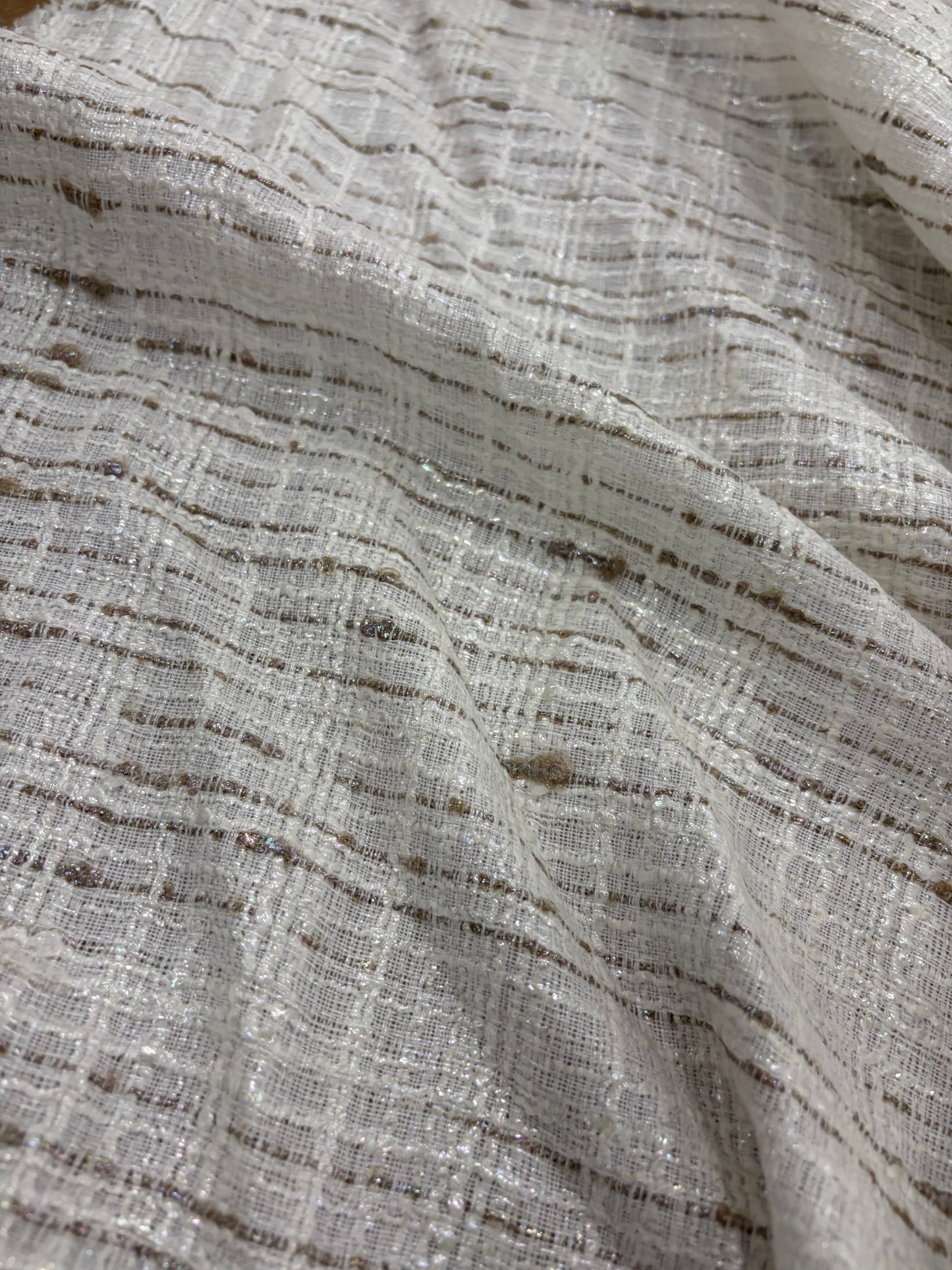 EDDY 010 shiny tweed white/brown
