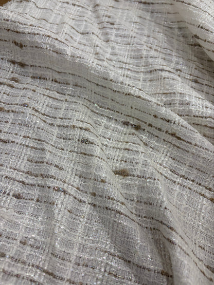 EDDY 010 shiny tweed white/brown