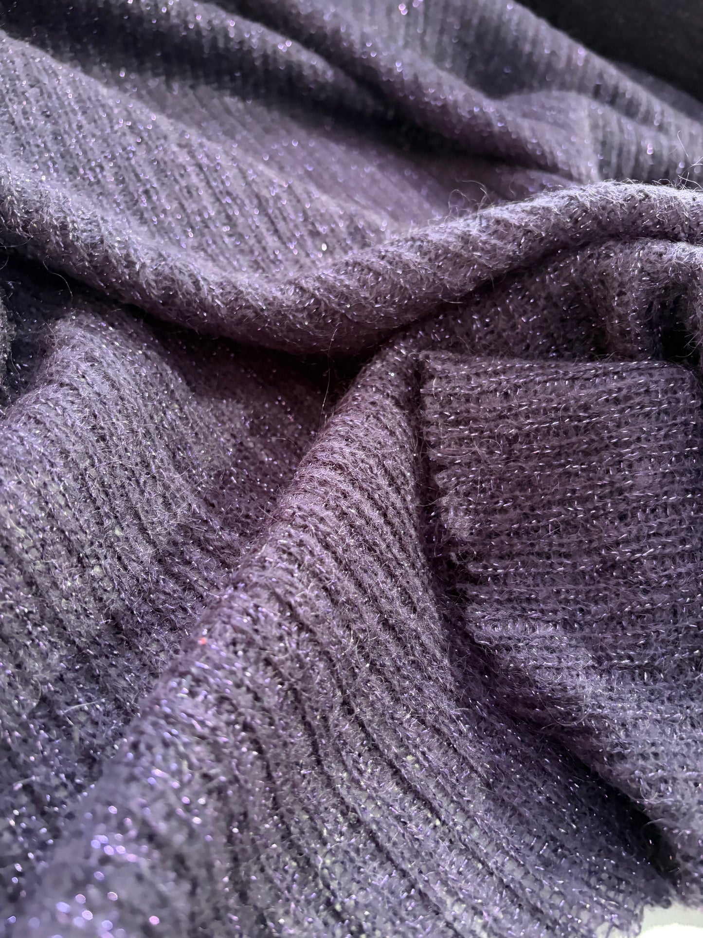 ERICA 045 fantasy knit with mohair and lurex plum