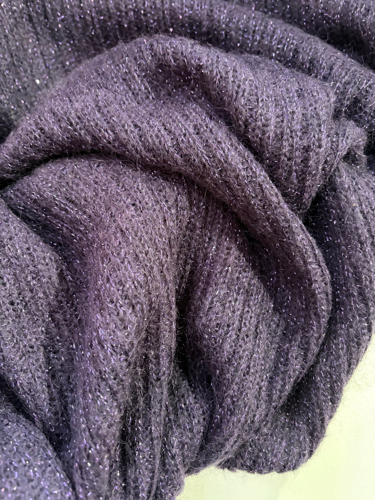 ERICA 045 fantasy knit with mohair and lurex plum