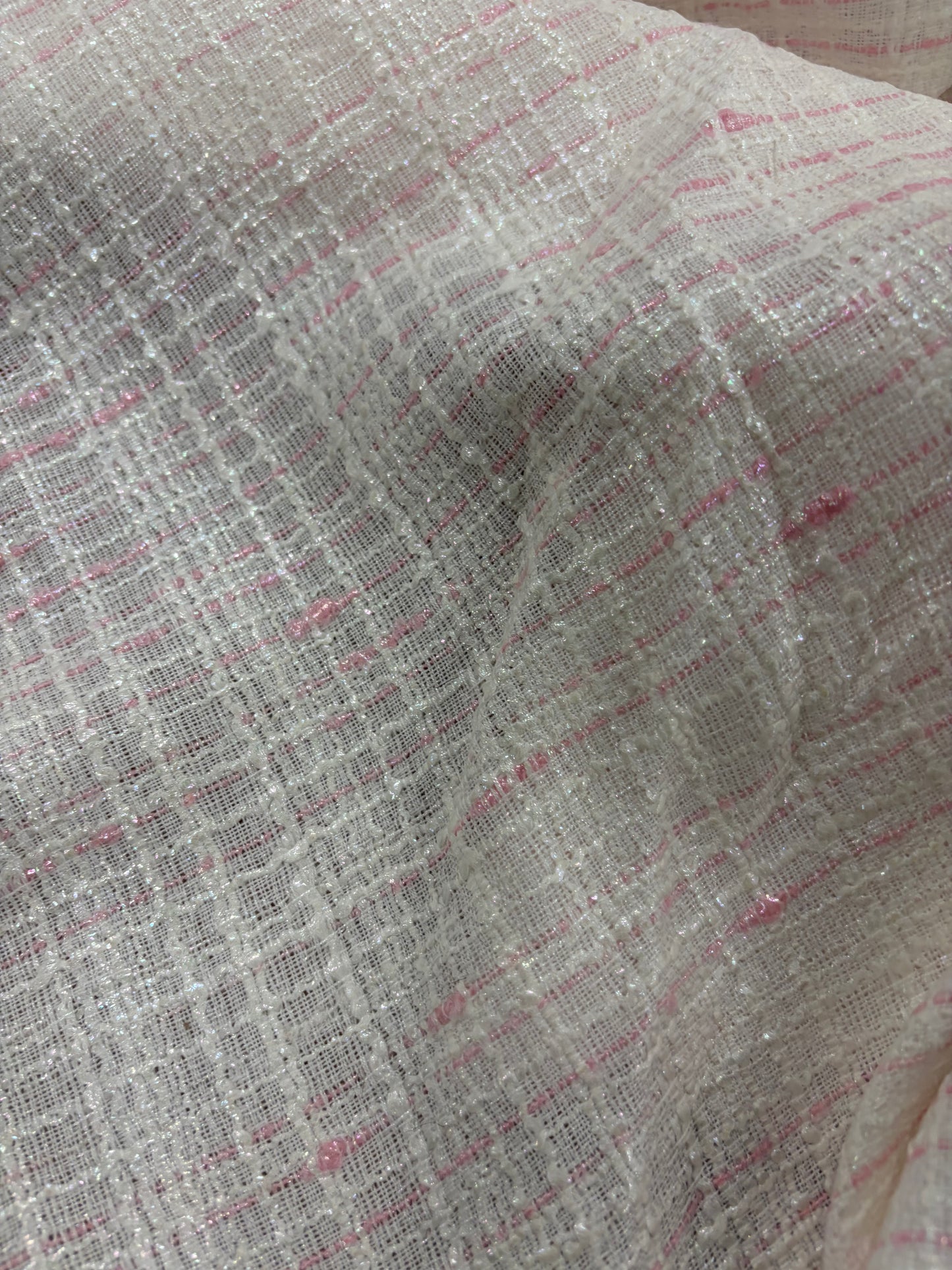 EDDY 011 shiny tweed white/pink