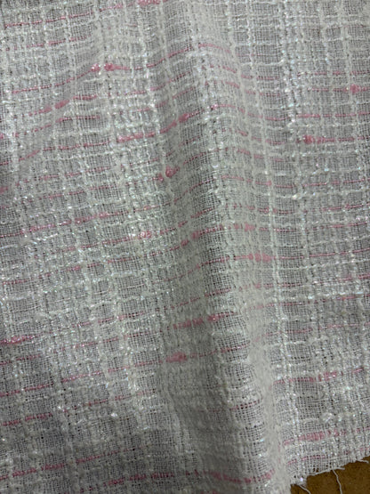 EDDY 011 shiny tweed white/pink