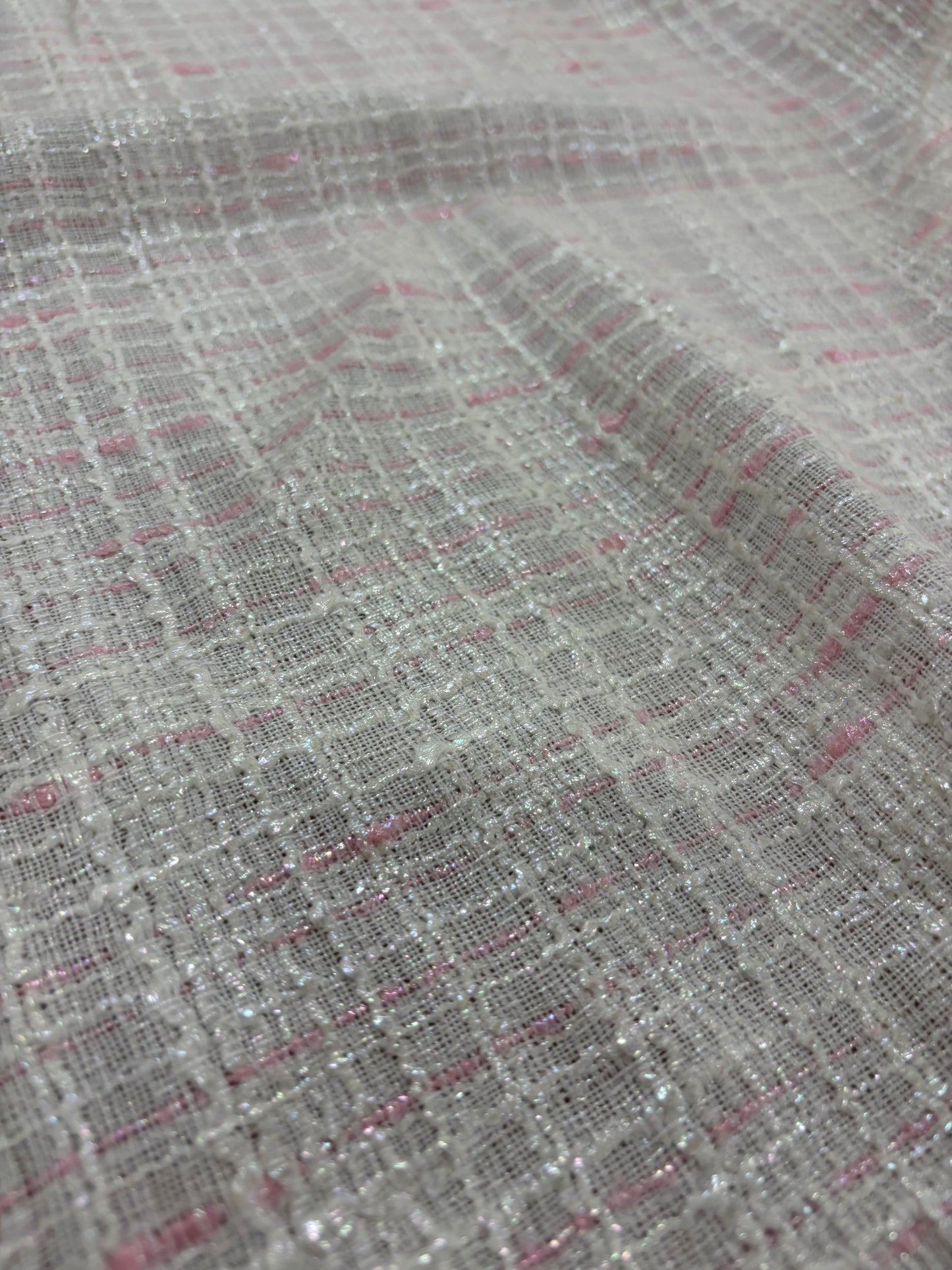 EDDY 011 shiny tweed white/pink