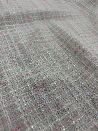 EDDY 011 shiny tweed white/pink