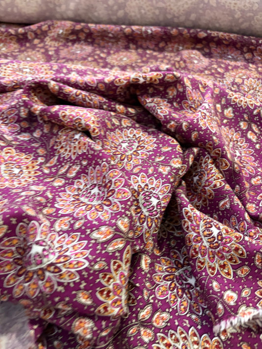 ERICA 046 viscose twill indian flowers