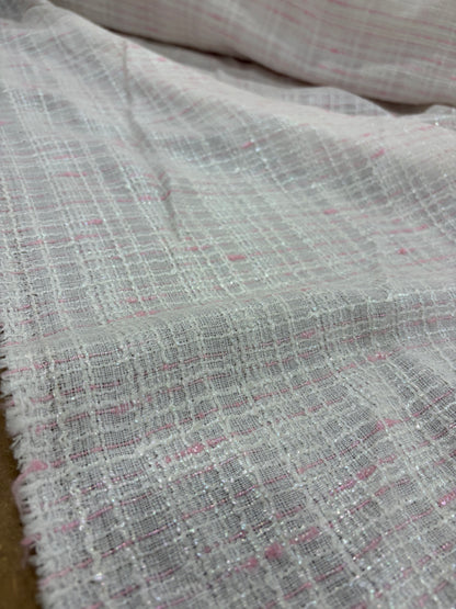 EDDY 011 shiny tweed white/pink