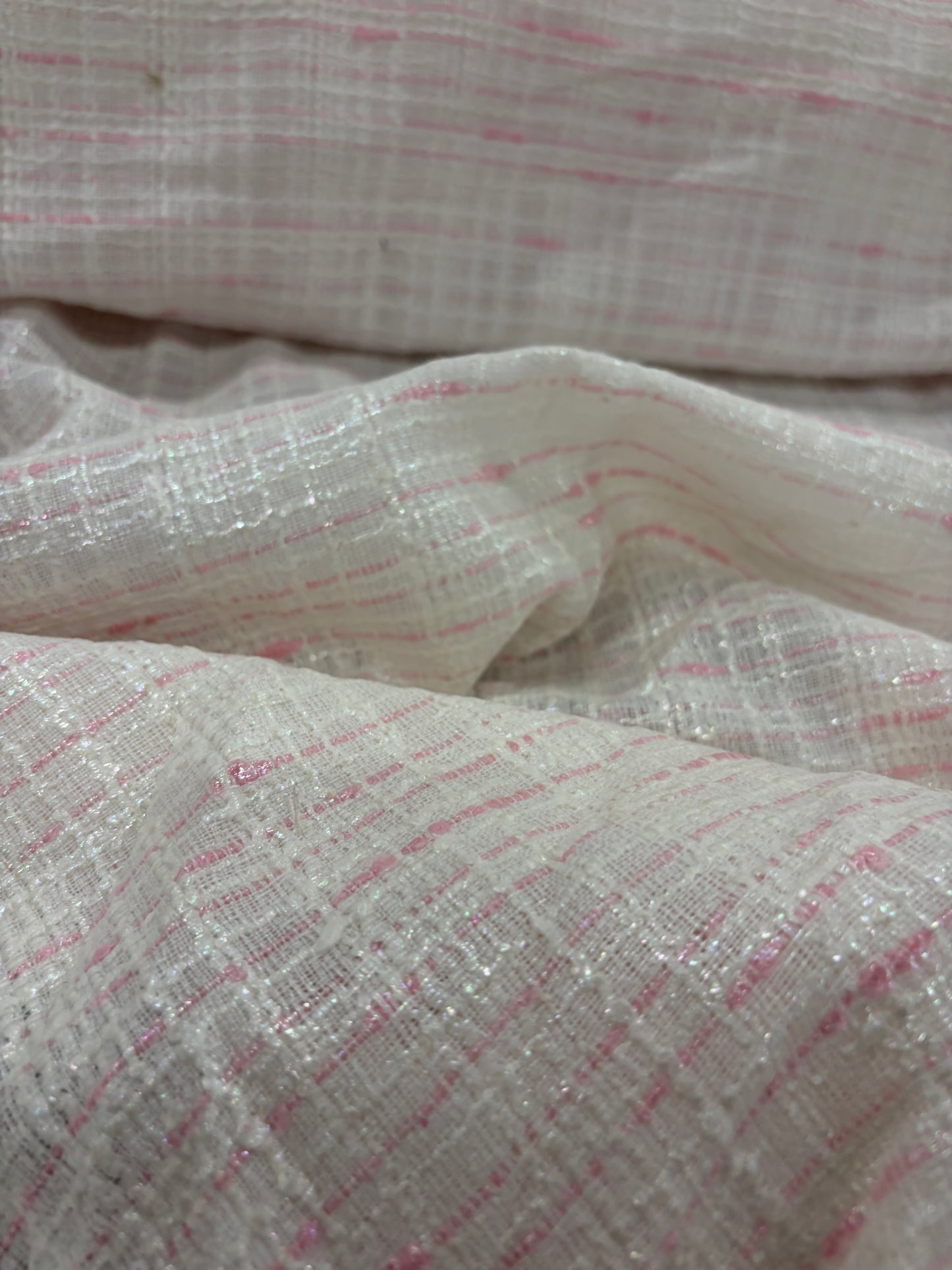 EDDY 011 shiny tweed white/pink