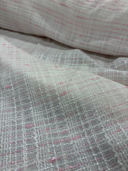 EDDY 011 shiny tweed white/pink