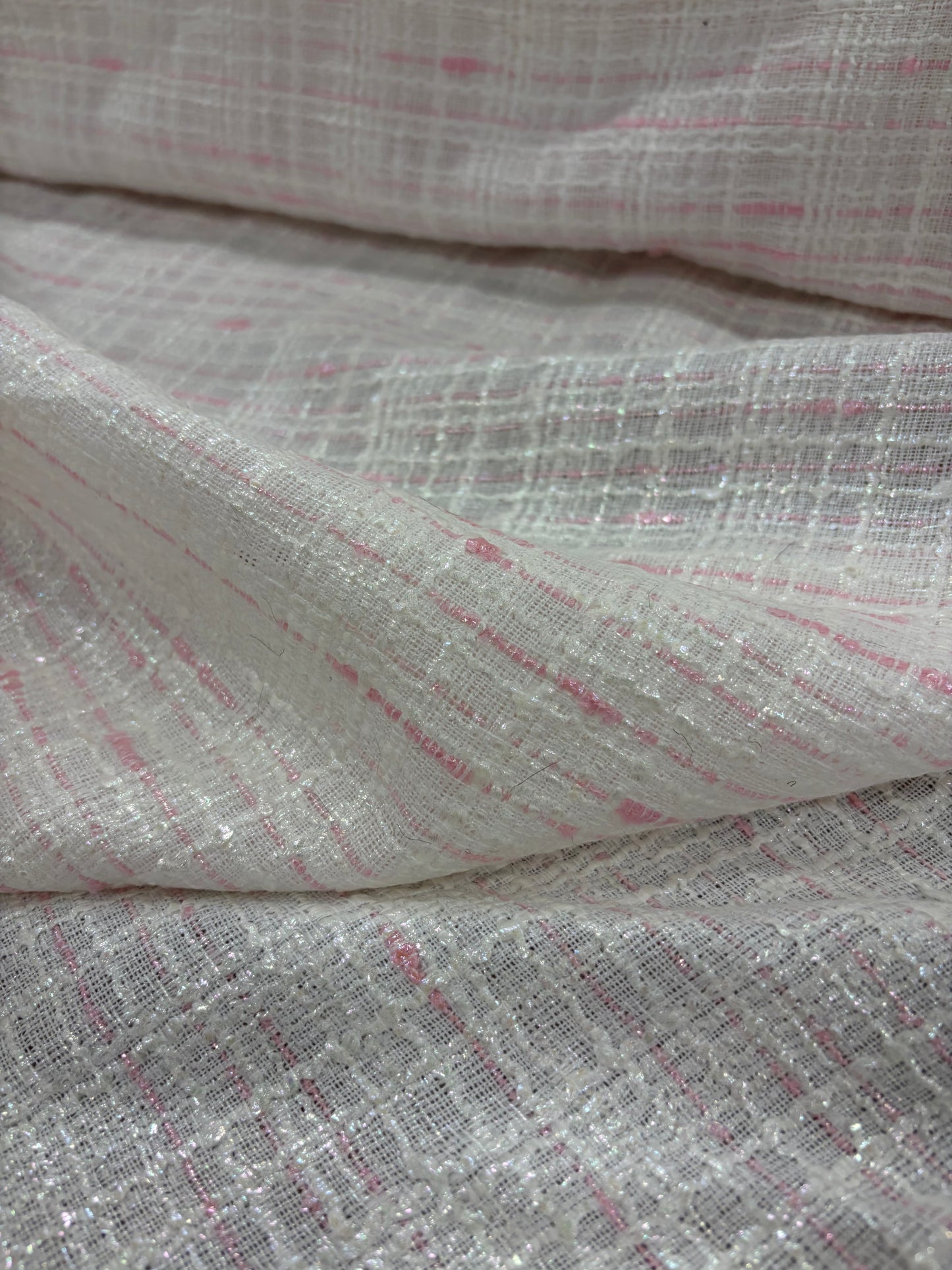 EDDY 011 shiny tweed white/pink