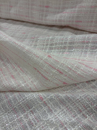 EDDY 011 shiny tweed white/pink