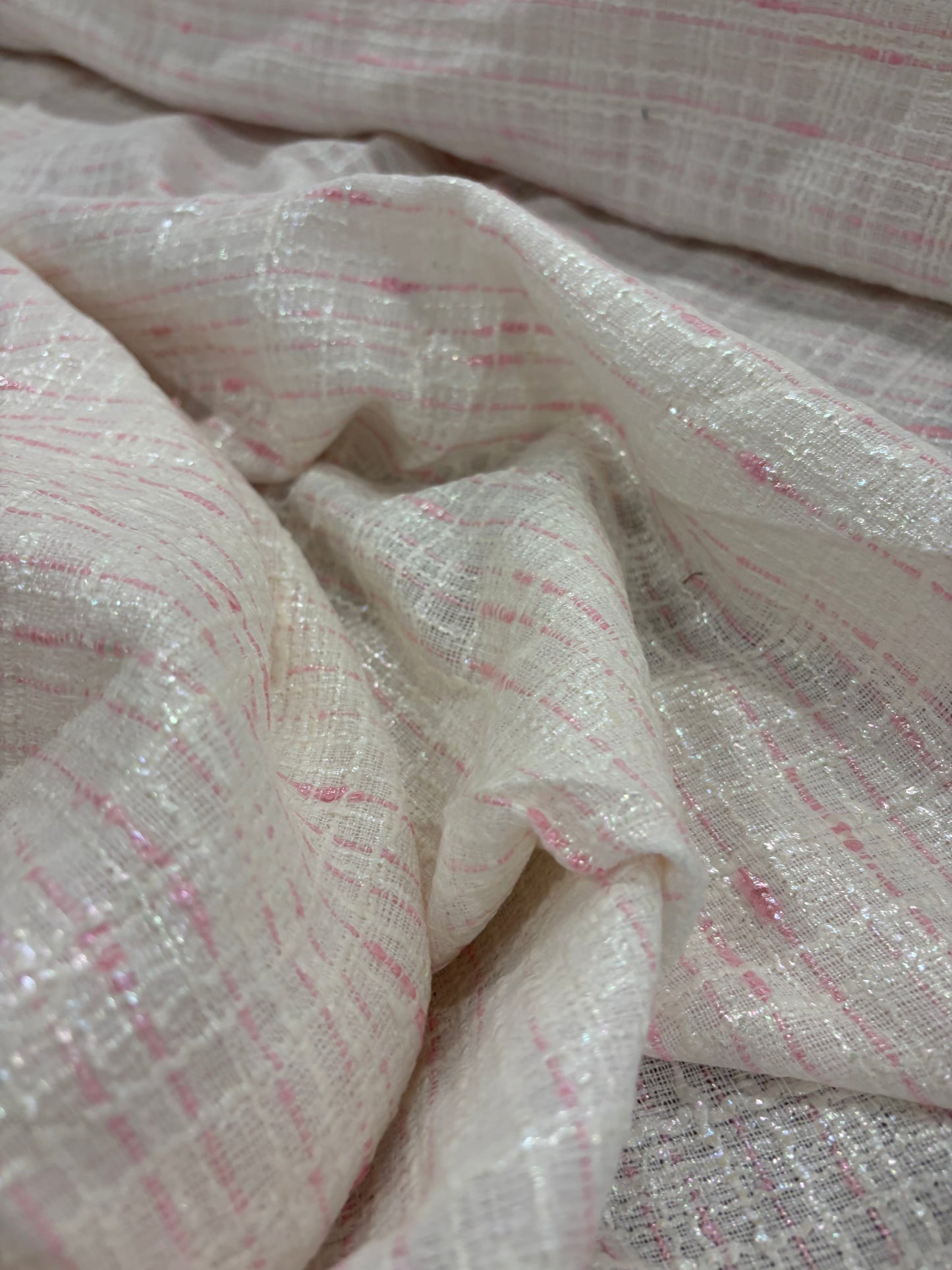 EDDY 011 shiny tweed white/pink