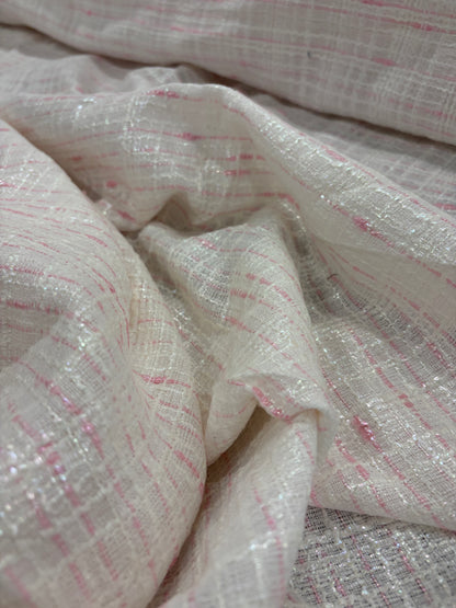 EDDY 011 shiny tweed white/pink