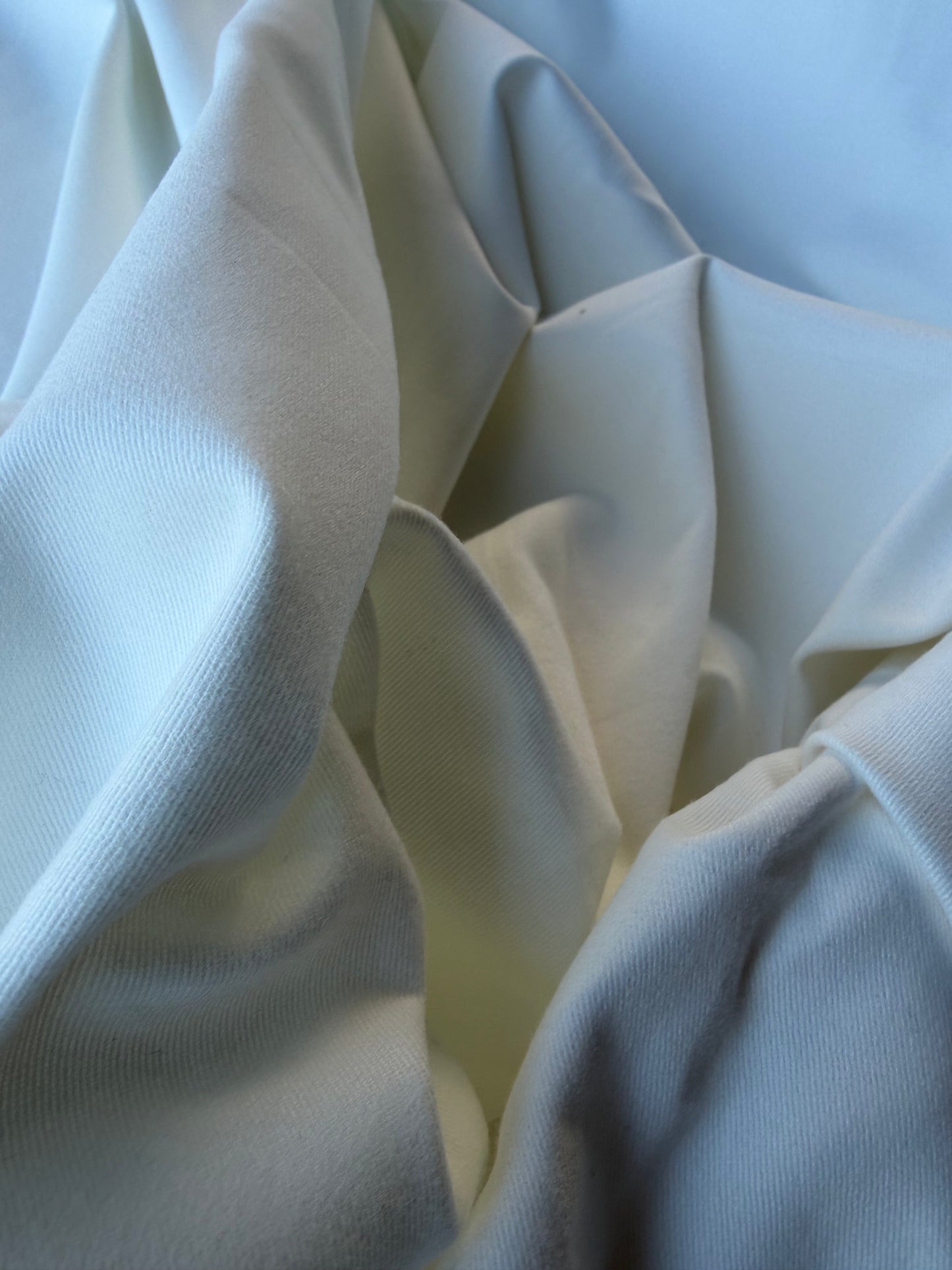 MIA 017 white midweight cotton twill stretch