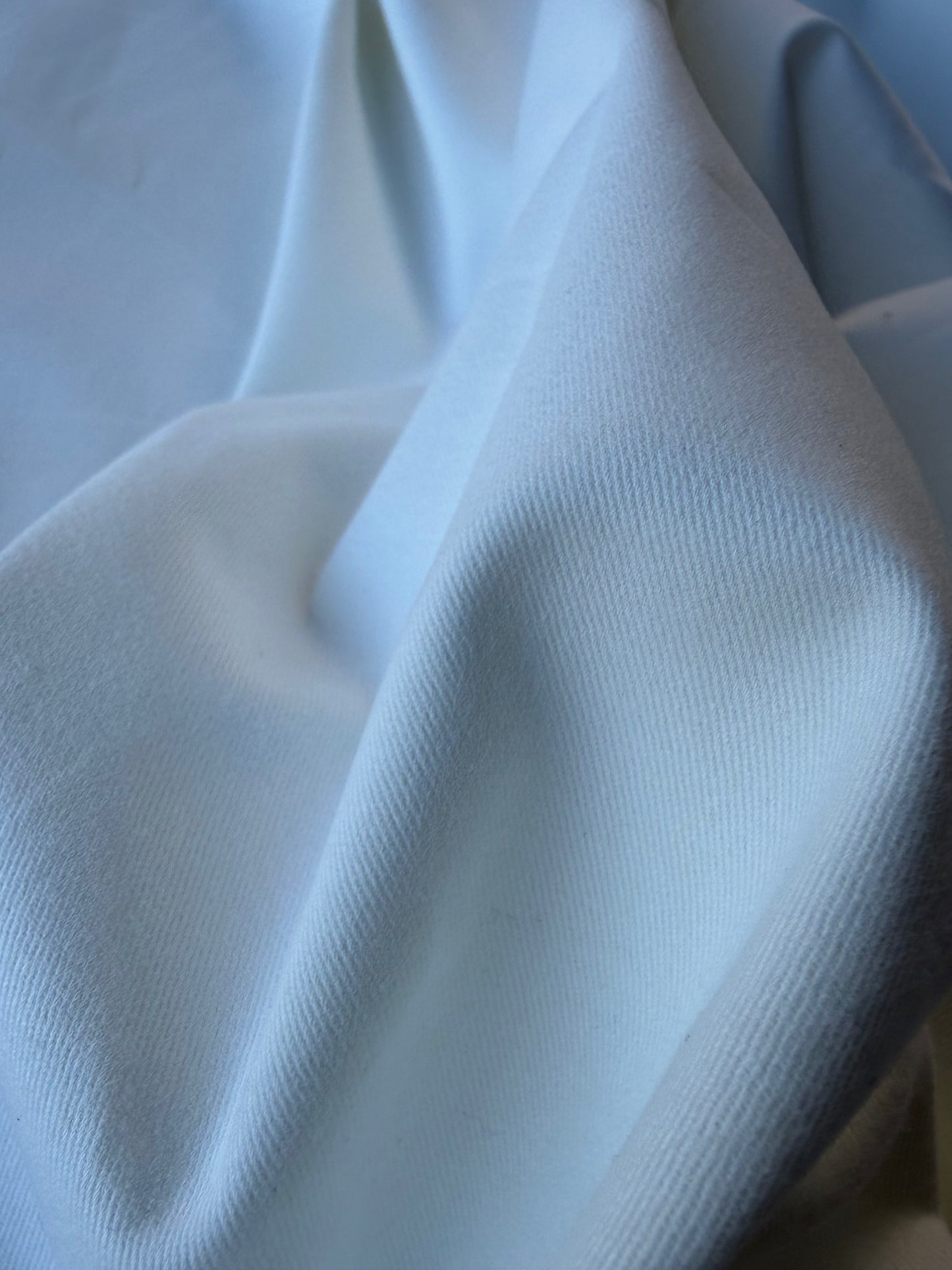 MIA 017 white midweight cotton twill stretch