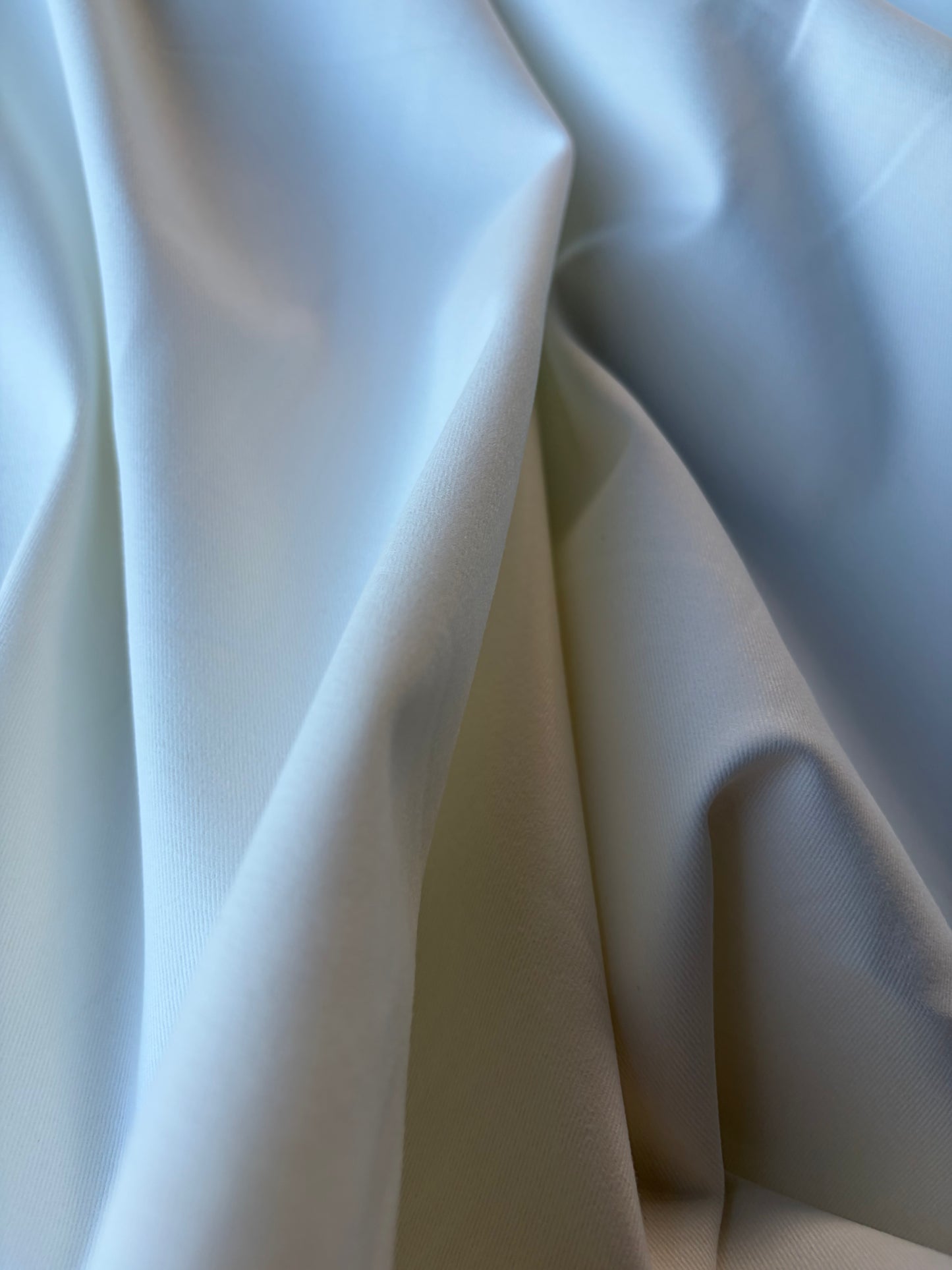 MIA 017 white midweight cotton twill stretch