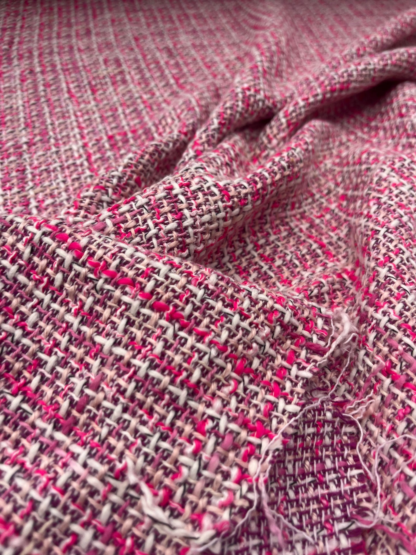 GINA 010 wool tweed Chanel style pink