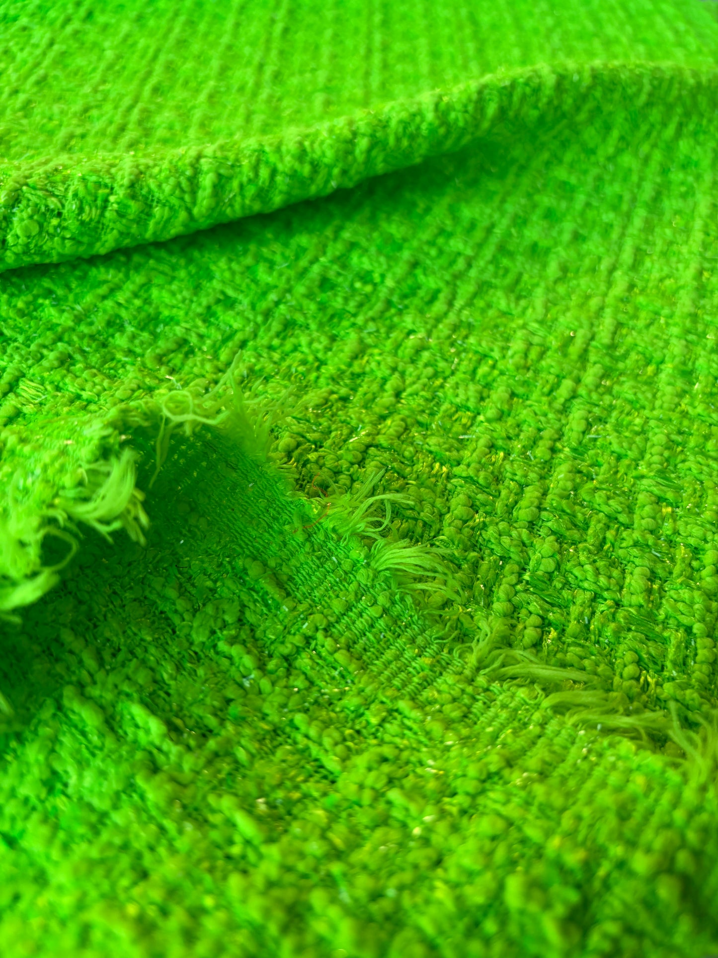 MIA 018 GUCCI fluo green cotton Chanel style tweed