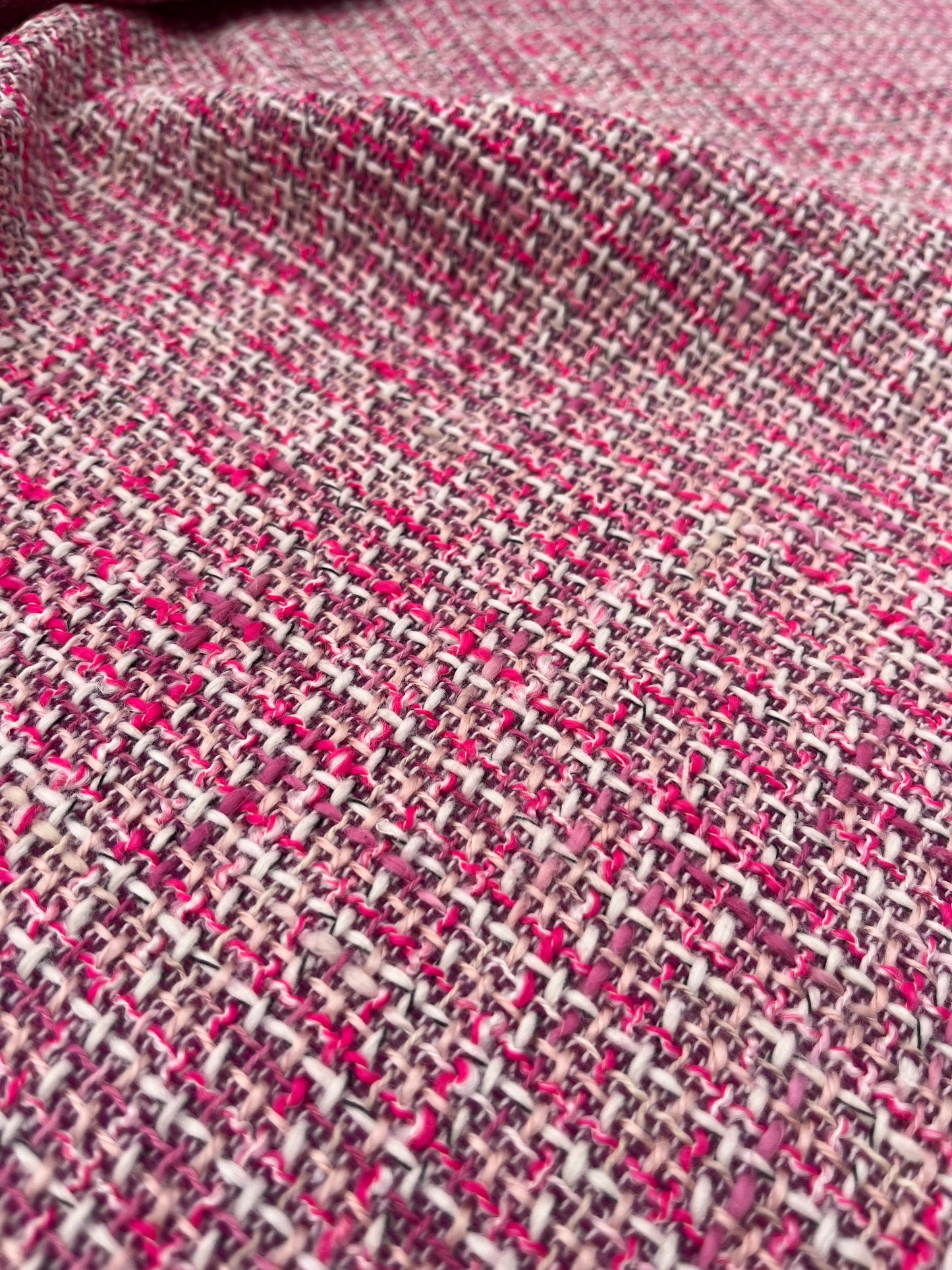 GINA 010 wool tweed Chanel style pink