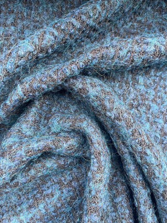 GINA 011 wool tweed indigo/black