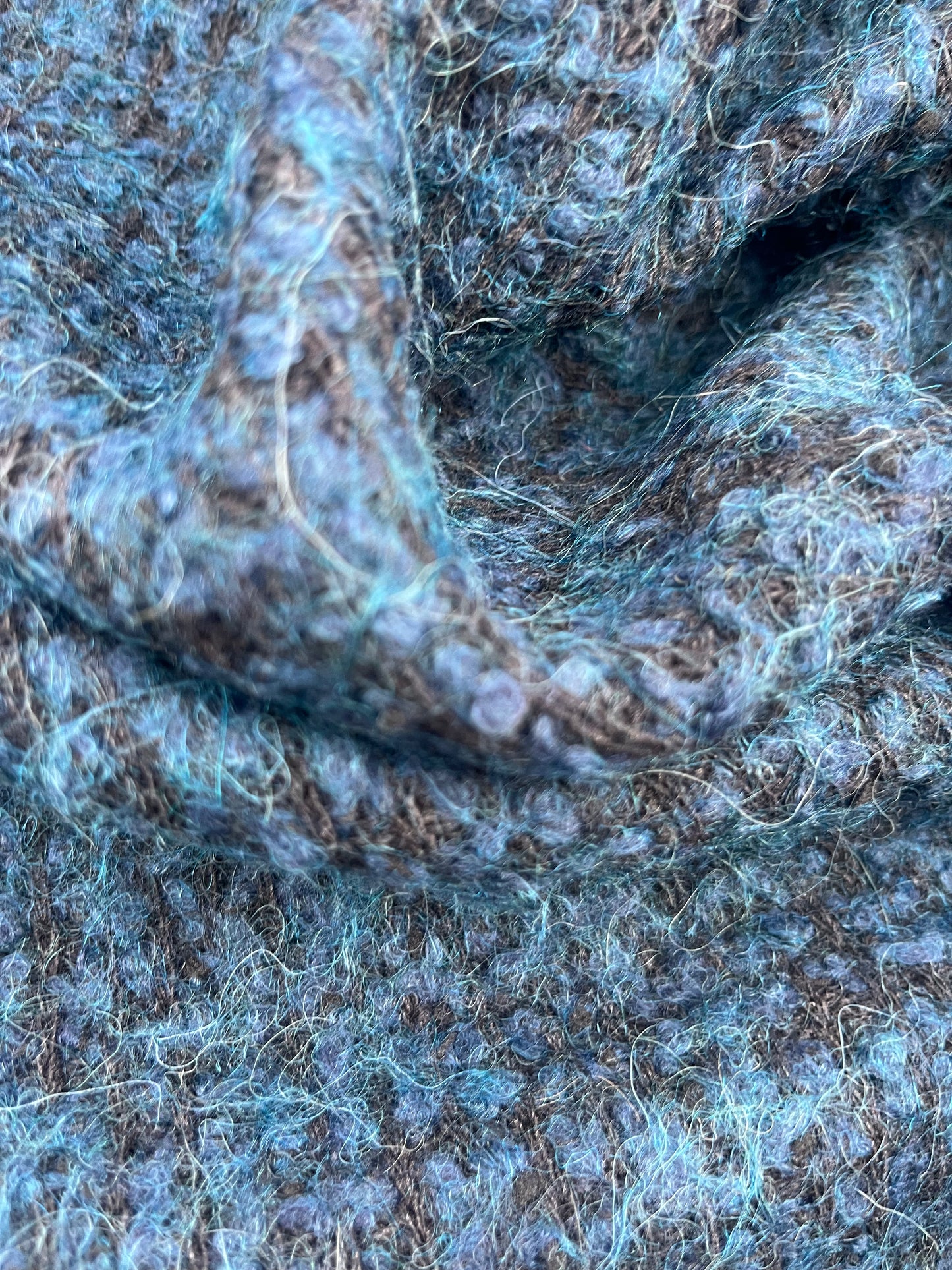 GINA 011 wool tweed indigo/black