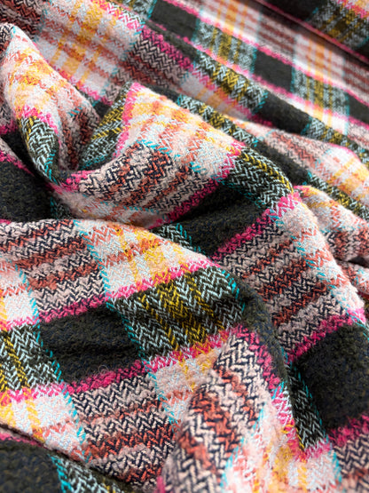 EDDY 015 checkered shetland wool tweed