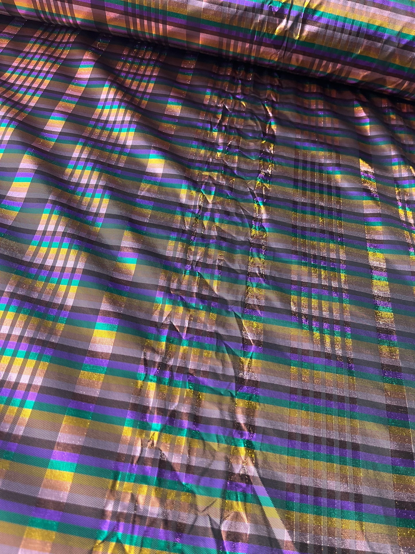 KATIA 008 shiny jacquard check with much drama!
