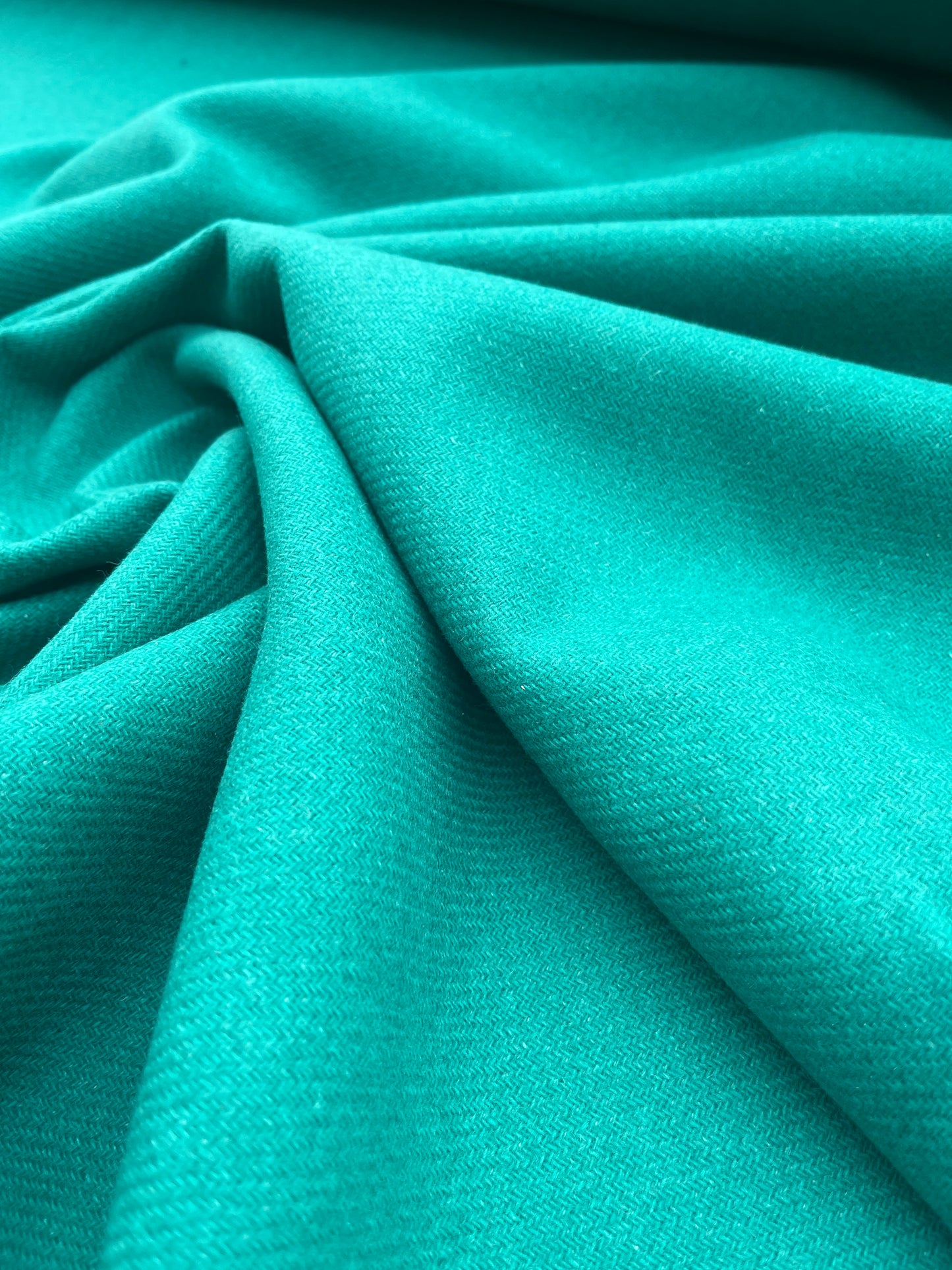 GINA 013  woolen coat fabric green