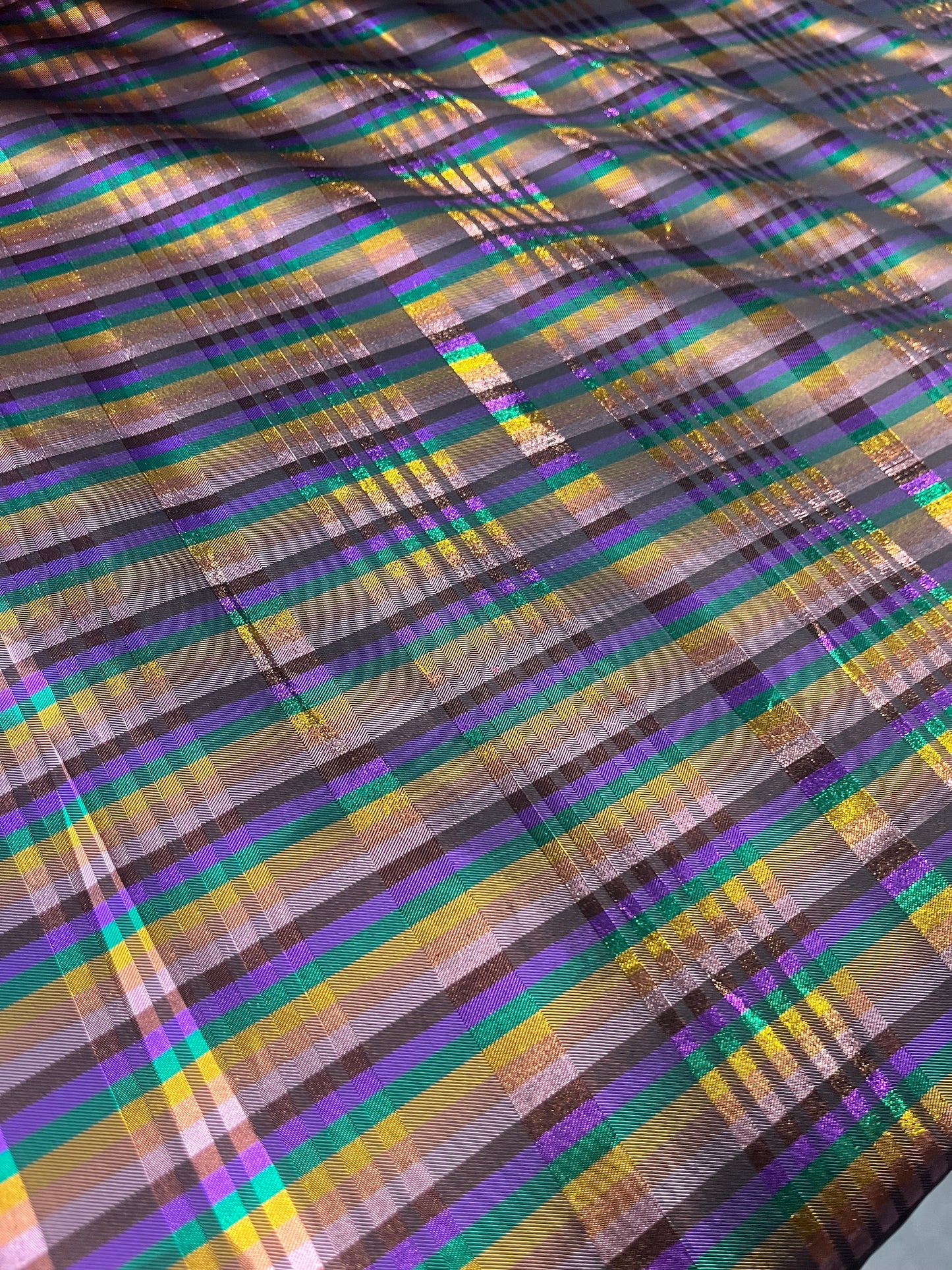 KATIA 008 shiny jacquard check with much drama!