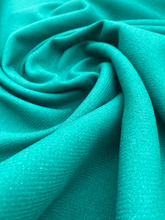 GINA 013  woolen coat fabric green