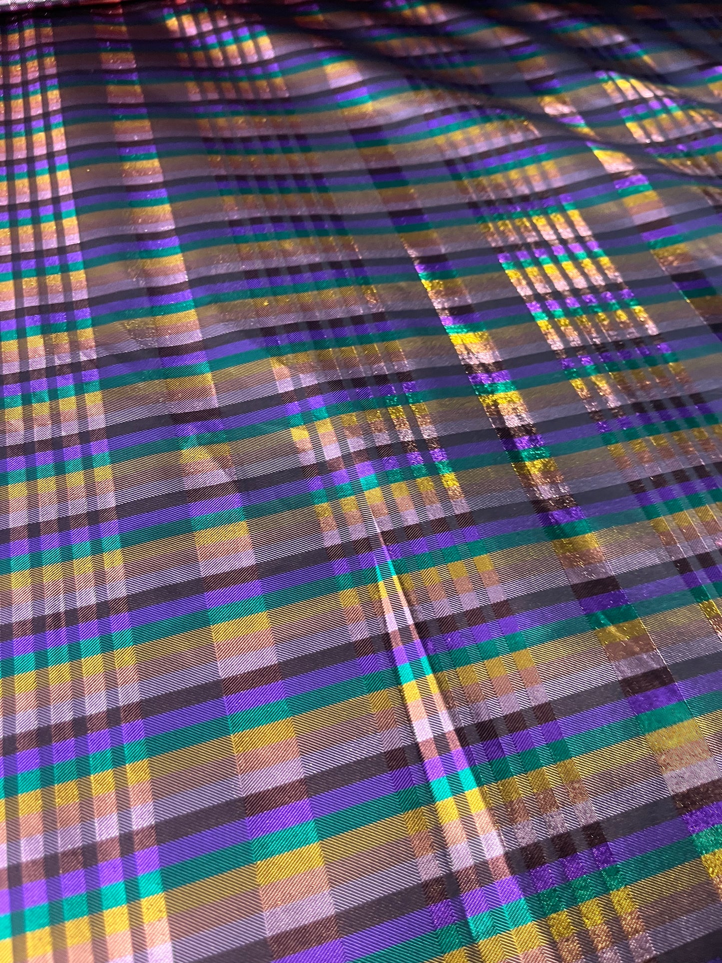 KATIA 008 shiny jacquard check with much drama!