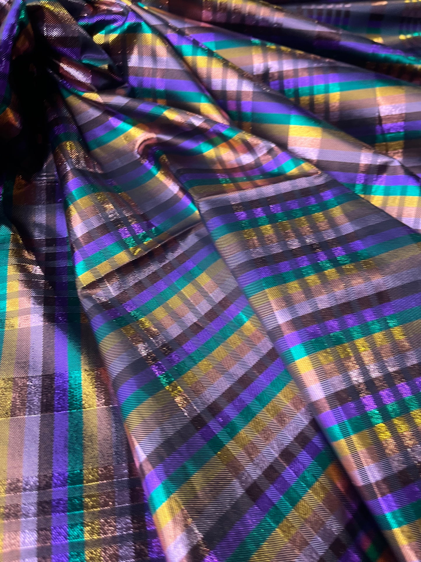 KATIA 008 shiny jacquard check with much drama!