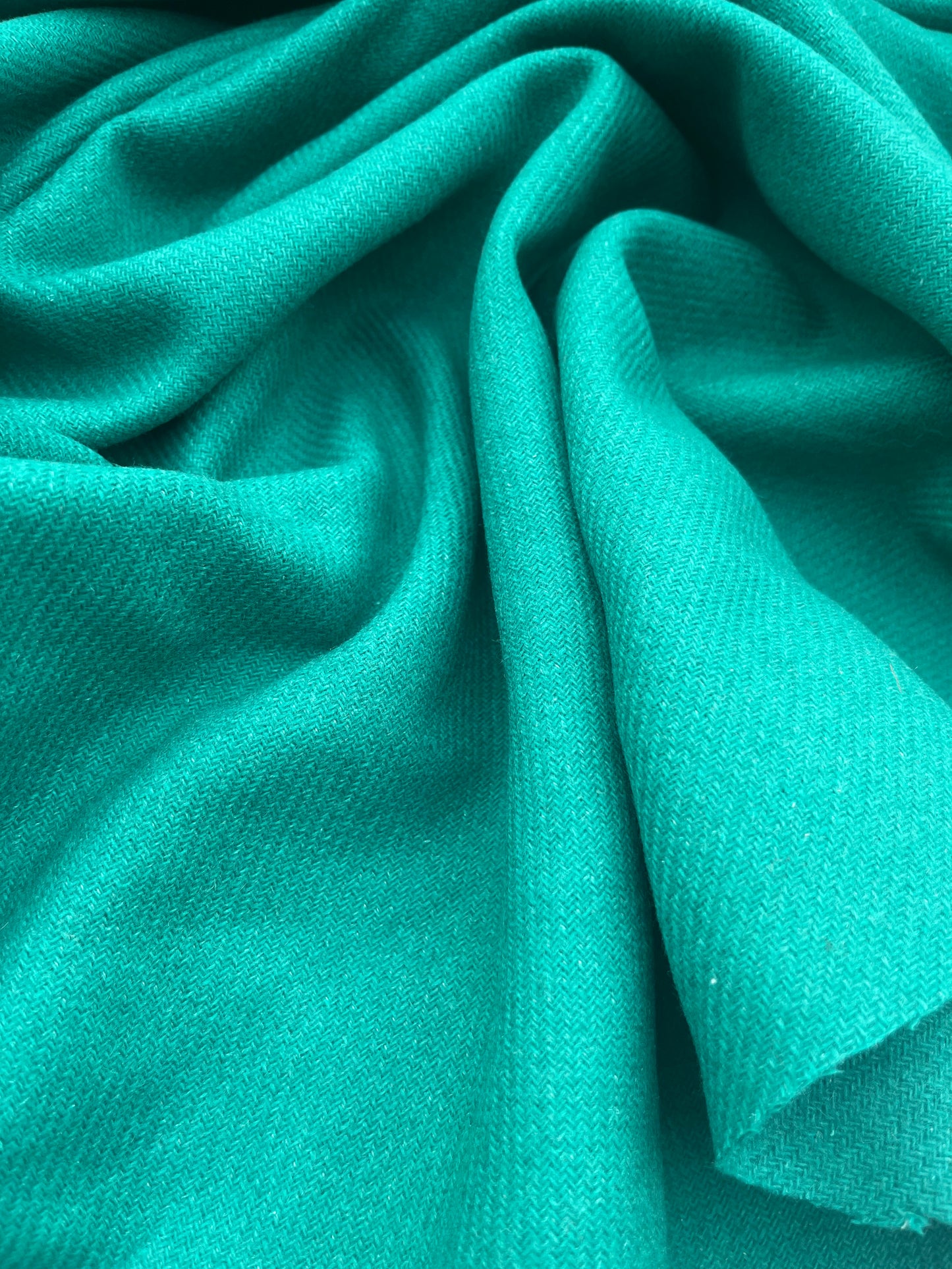 GINA 013  woolen coat fabric green