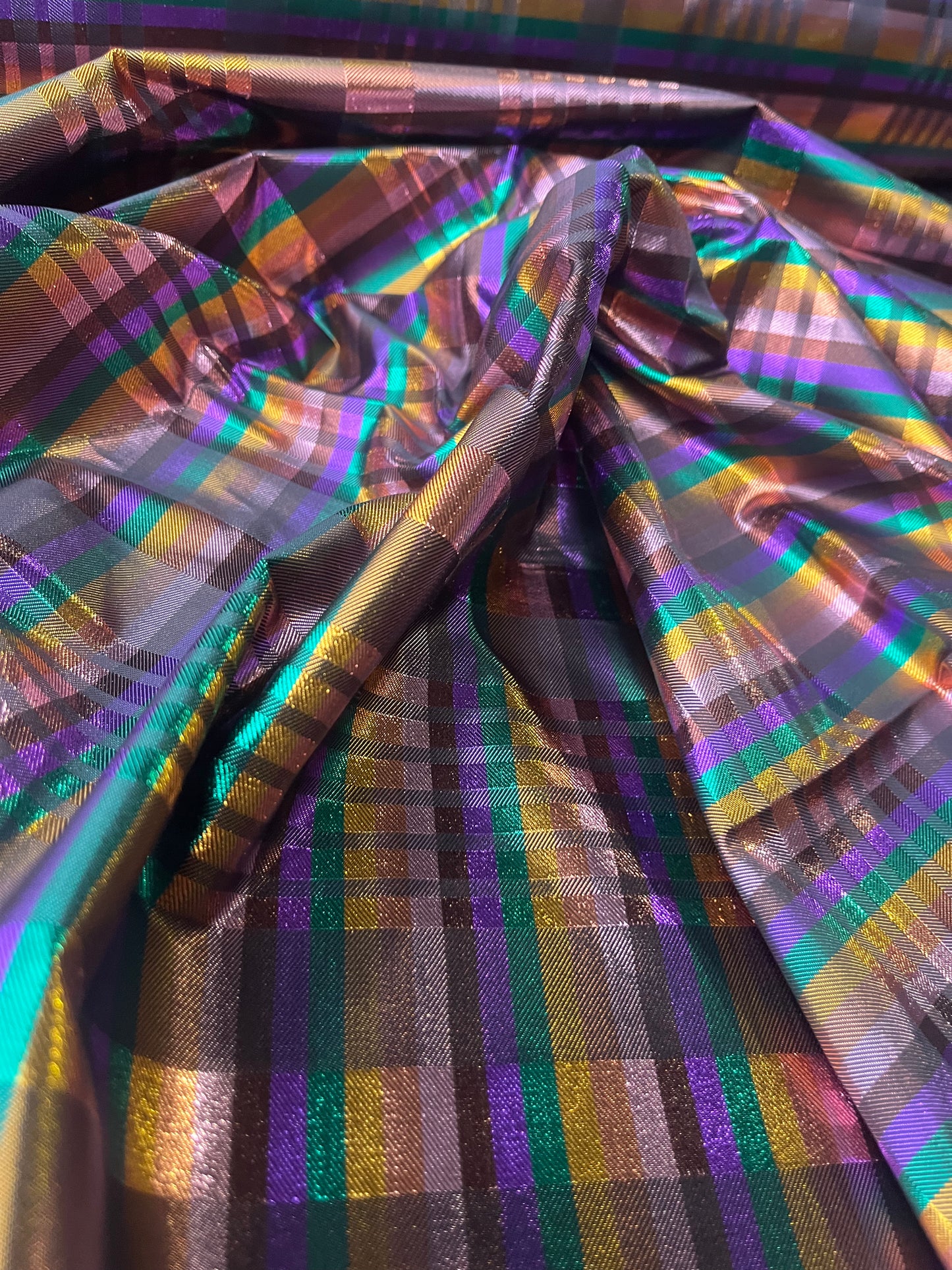 KATIA 008 shiny jacquard check with much drama!