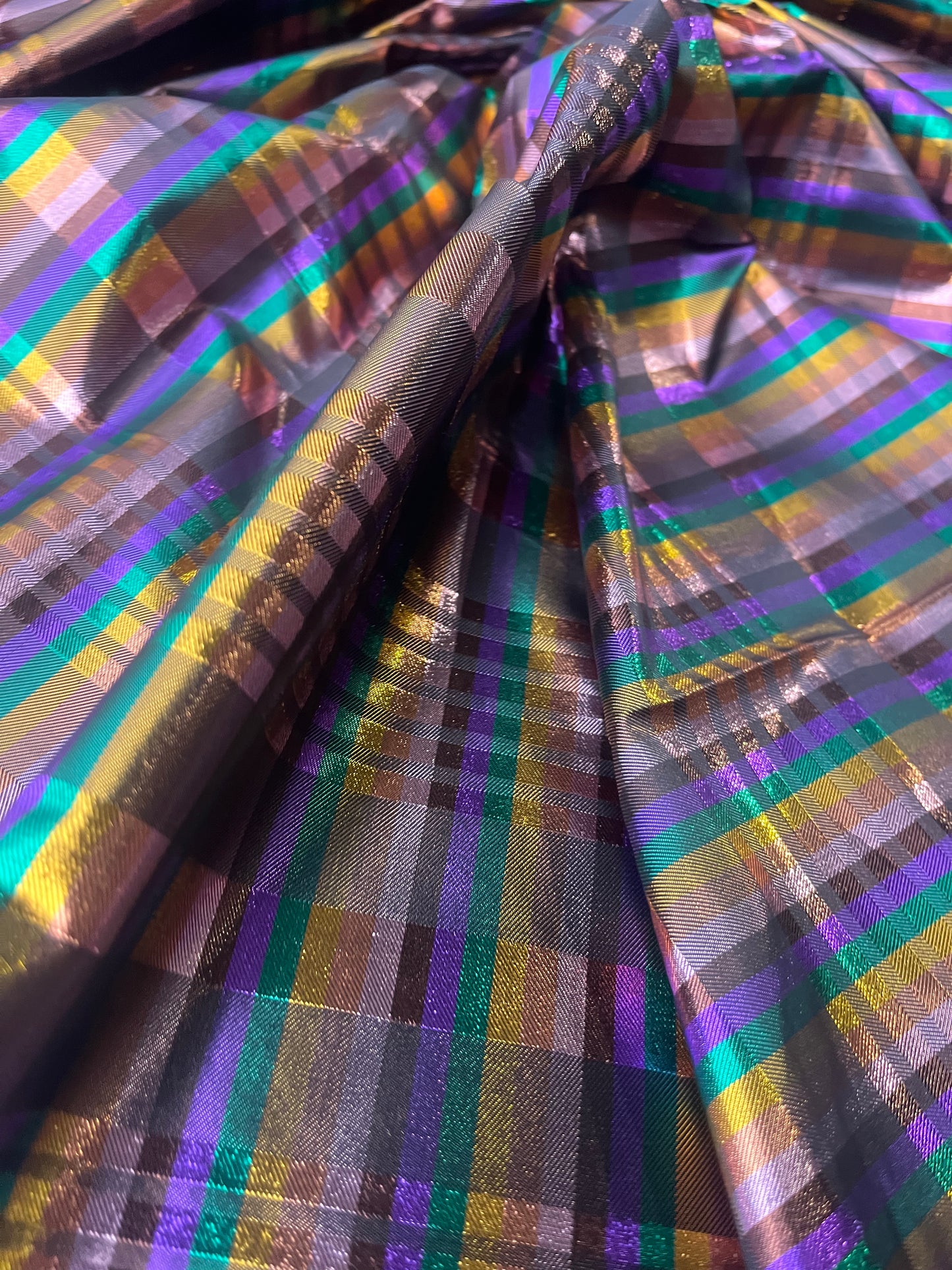 KATIA 008 shiny jacquard check with much drama!