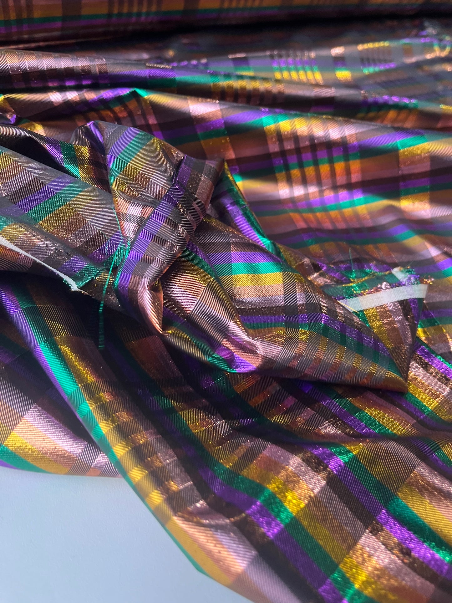 KATIA 008 shiny jacquard check with much drama!