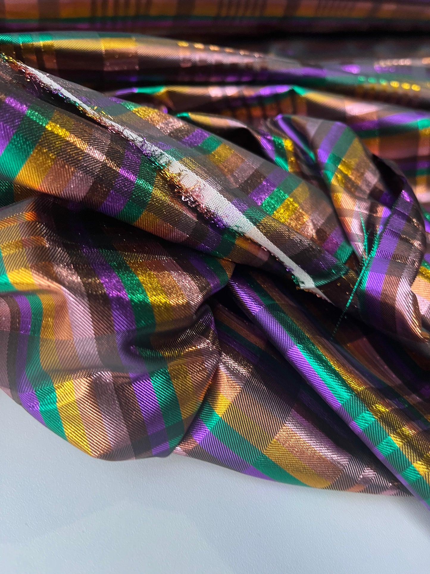 KATIA 008 shiny jacquard check with much drama!
